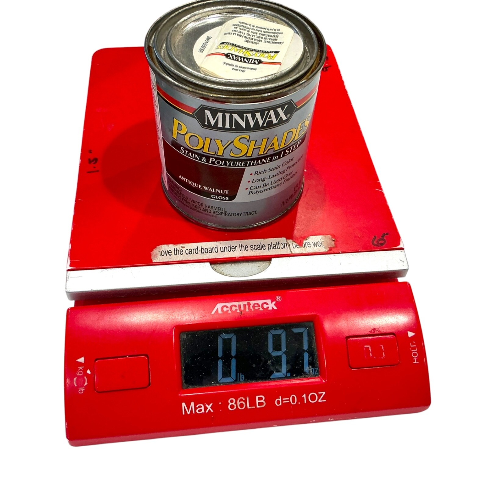 Minwax Polyshade Semi-Transparent GLOSS Oil-Based Stain Polyurethane .5 pint 8oz