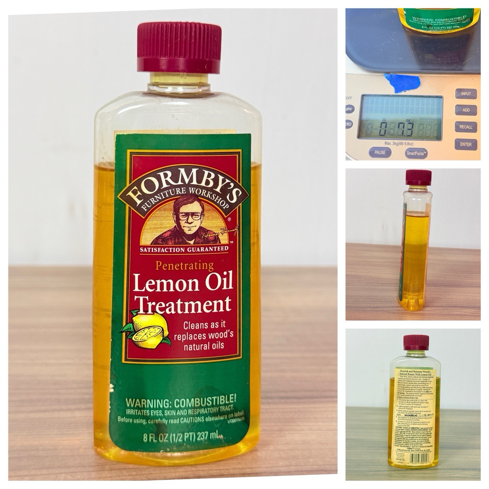 Vintage Disc. 8oz Bottle Formby’s Penetrating Lemon Oil Treatment 75-80% Full