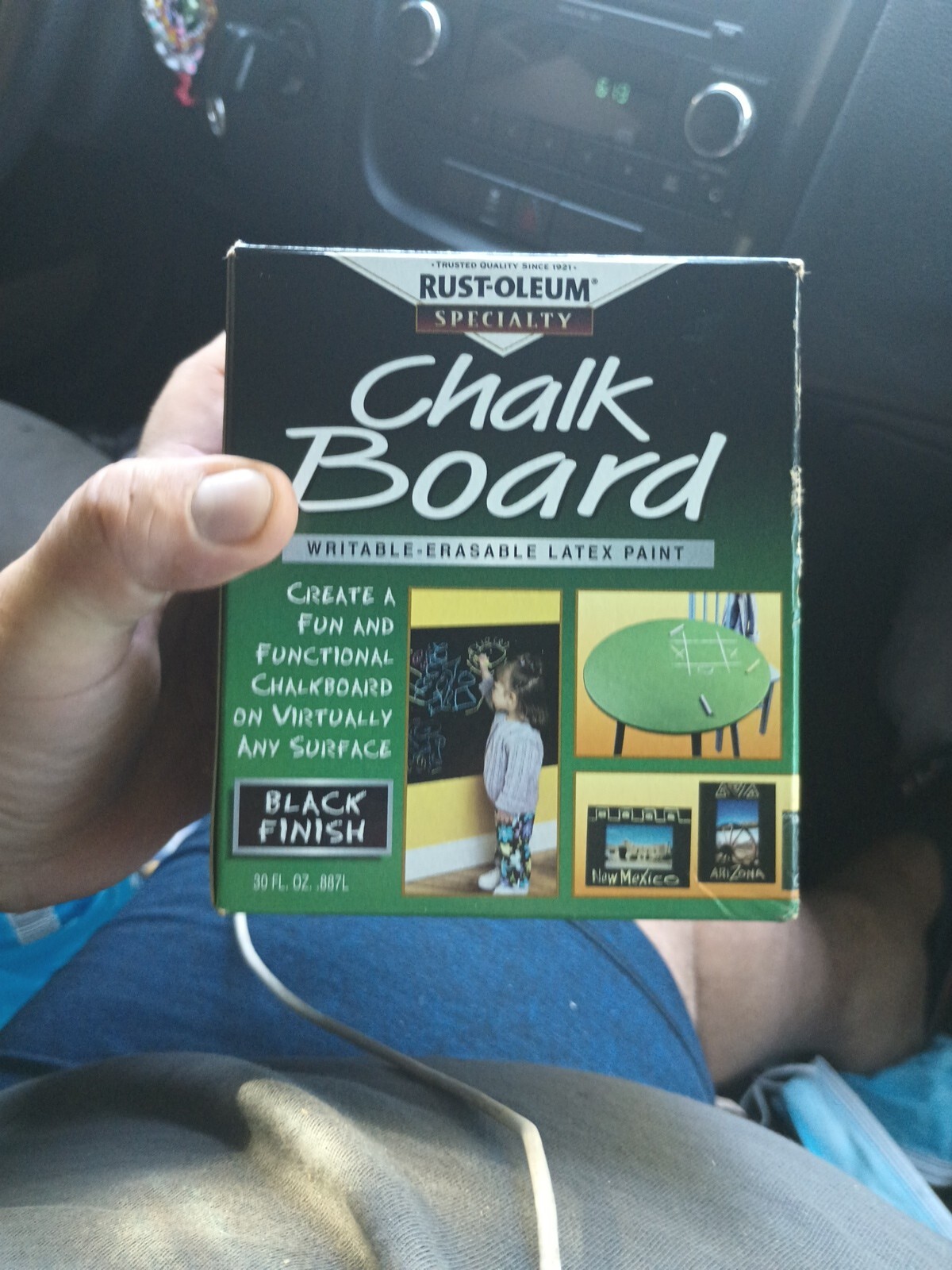 Rust-Oleum 206540 Chalkboard Black Paint, 30 fl. oz., Nee