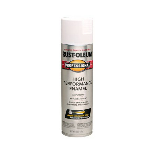 Rust-Oleum 7590-838 Fast Dry Professional Spray Enamel, Flat White, 15-oz. –