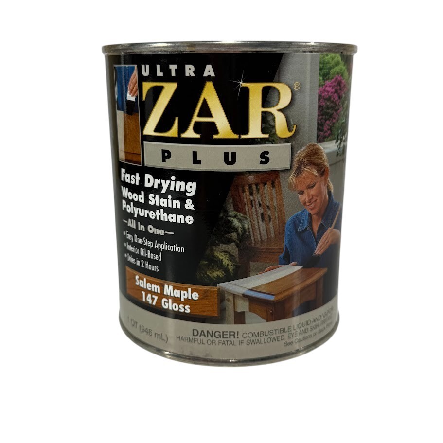 ZAR Ultra Plus 147 Salem Maple Gloss Oil-Based Interior Wood Stain 1 Quart Qt