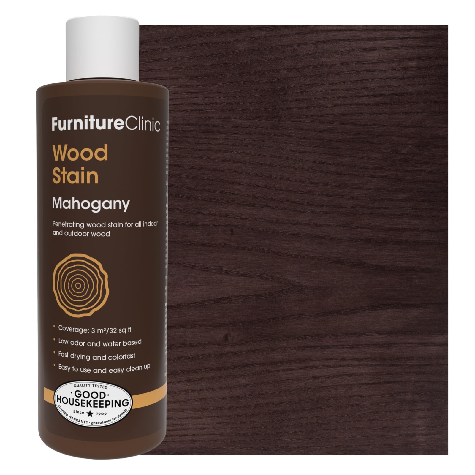 Wood Stain | Mahogany | Water Based | Fast Drying, Low Odor, & Non-Toxic | fo…