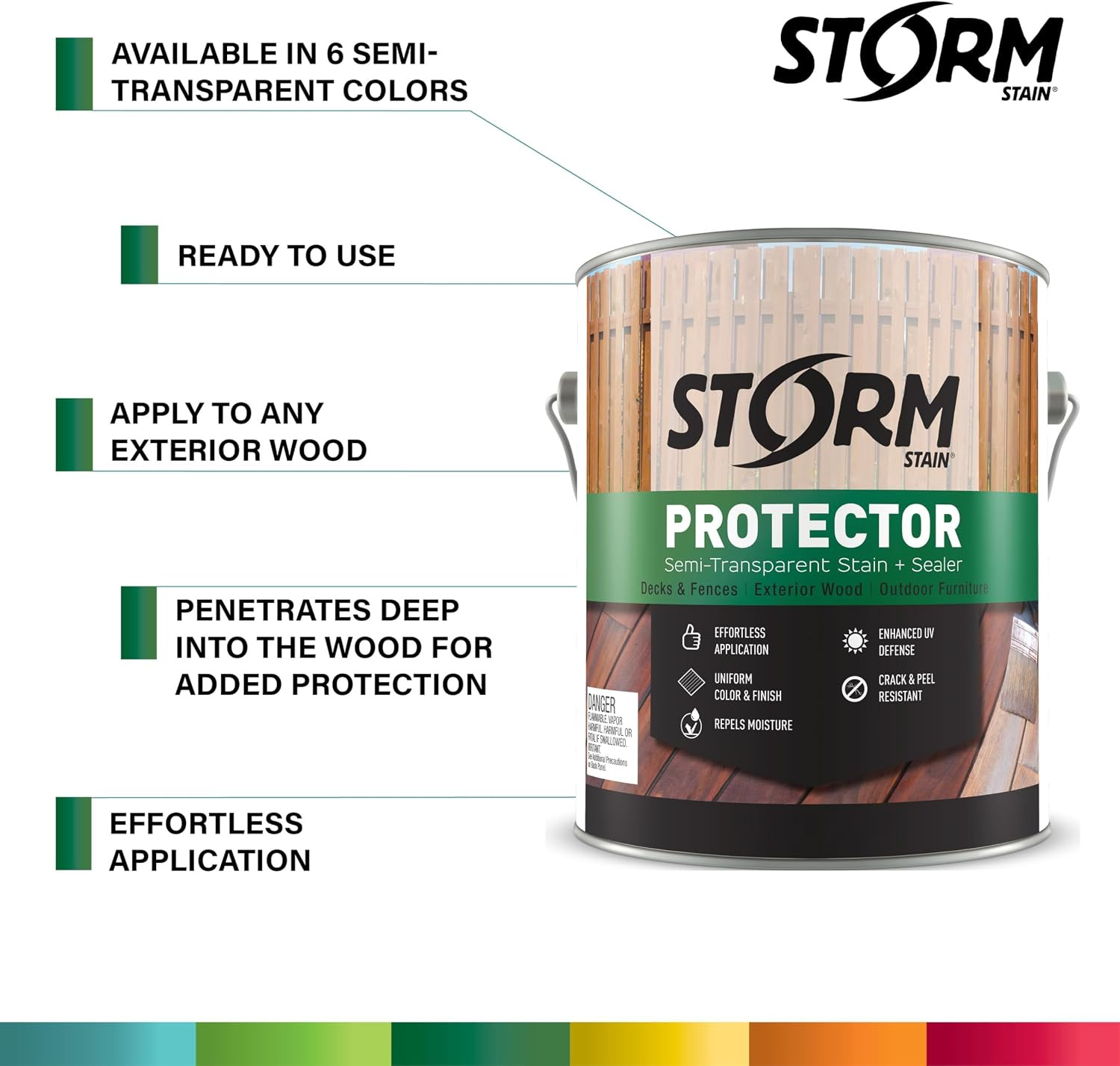 Storm Stain Protector – Hickory, 1 Gallon, Protects Outdoor Wood from Water & U