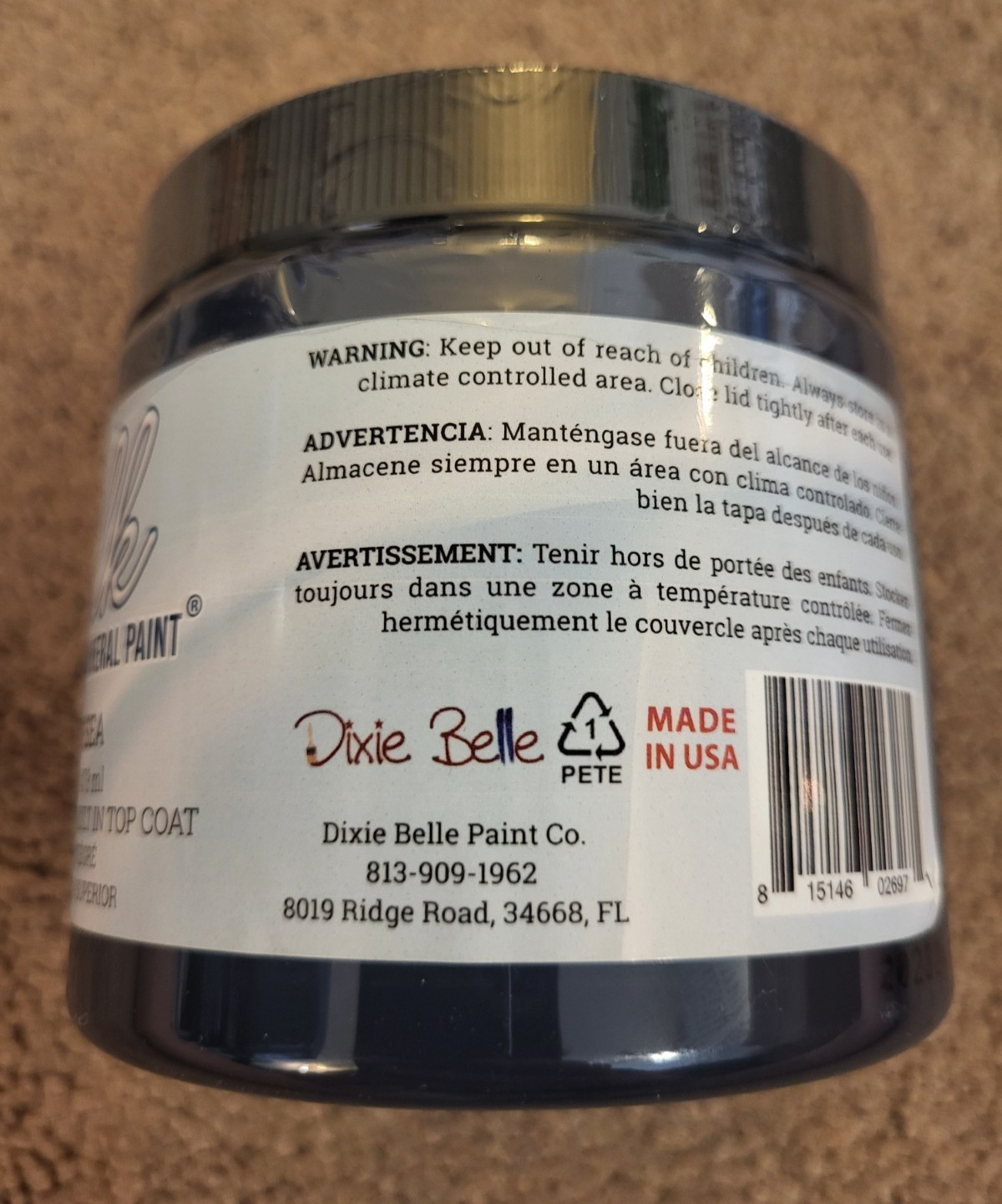 DIXIE BELLE SILK ALL IN ONE MINERAL PAINT DEEP SEA Blue 16 oz NEW