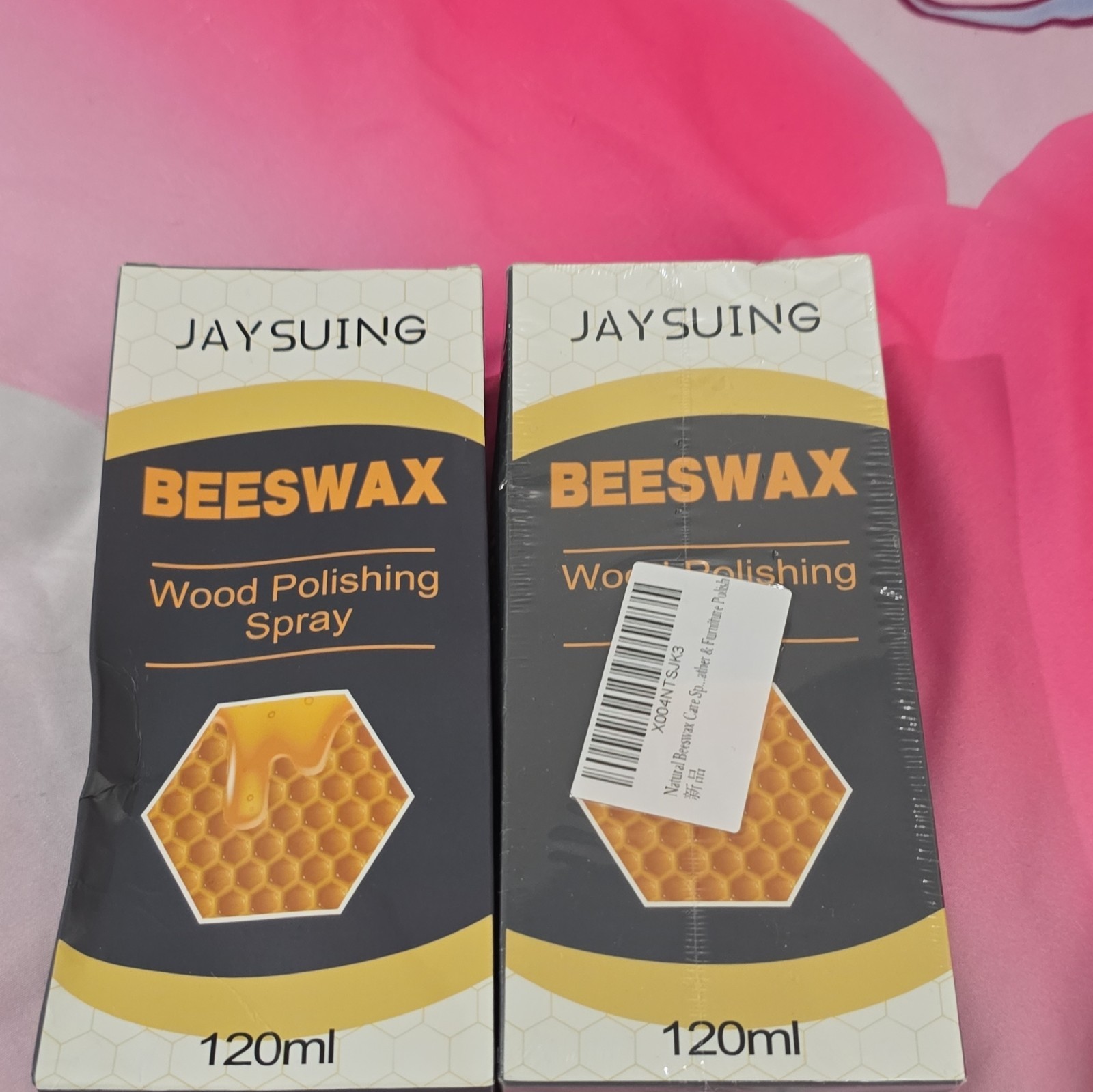 JAYSUING Beeswax Wood Polishing Spray, Clear Gloss 120ml Aerosol, 2 Pack