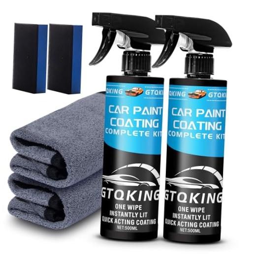 Ceramic Coating For Cars | 3 in 1 High Protection Quick 16.91 Fl Oz (Pack of 2)