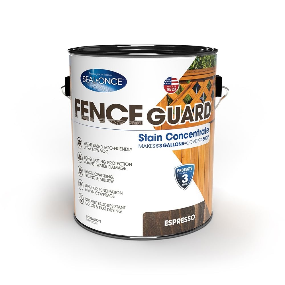 Fence Guard Water-Repellent Wood Stain, Espresso, 1 Gallon