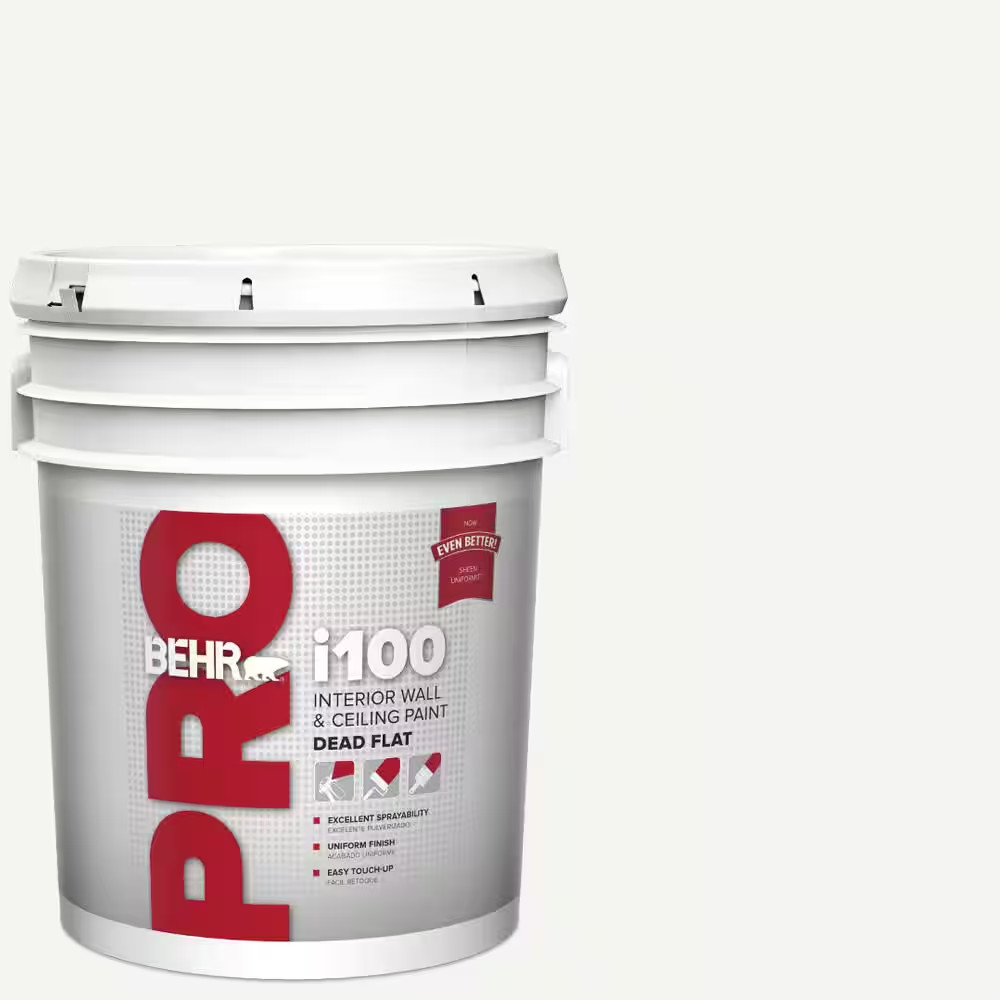 5 Gal. I100 White Base Dead Flat Interior Paint