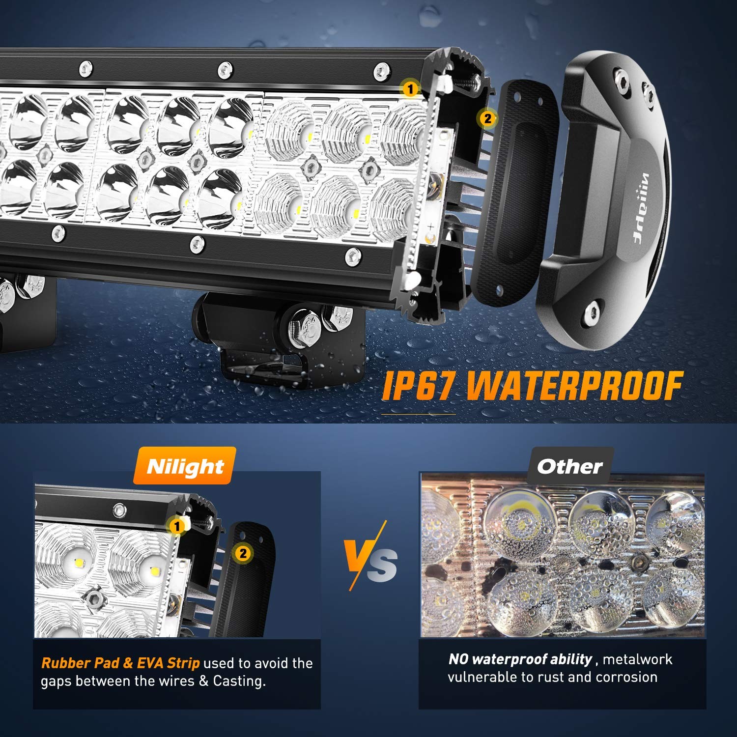 – 60005C-a Barra De Luces Led Combinadas De Inundacion Puntual De 20 Pulgada…