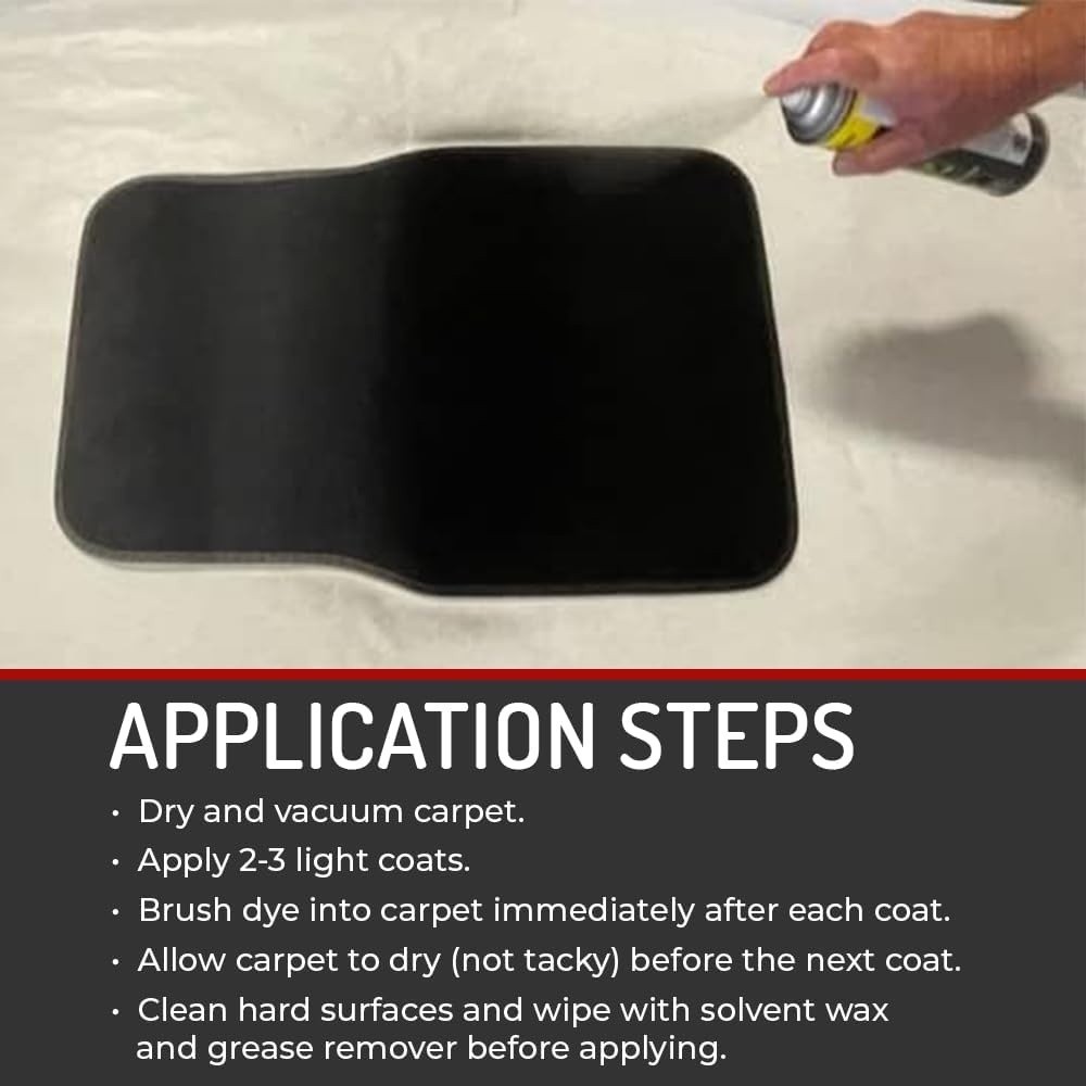 HI-TECH 15 Ounce Black Permanent Carpet & Upholstery Paint for Color Restoration