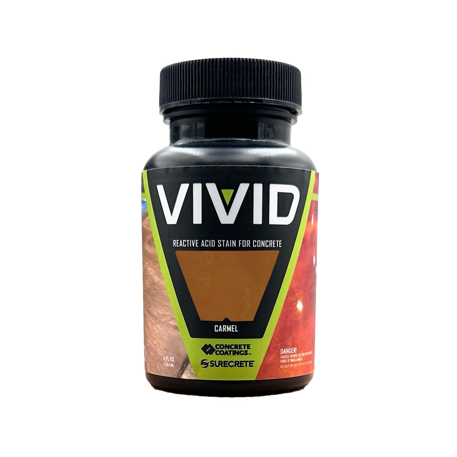 Vivid Acid Stain for Concrete | Caramel | 4 oz Tester