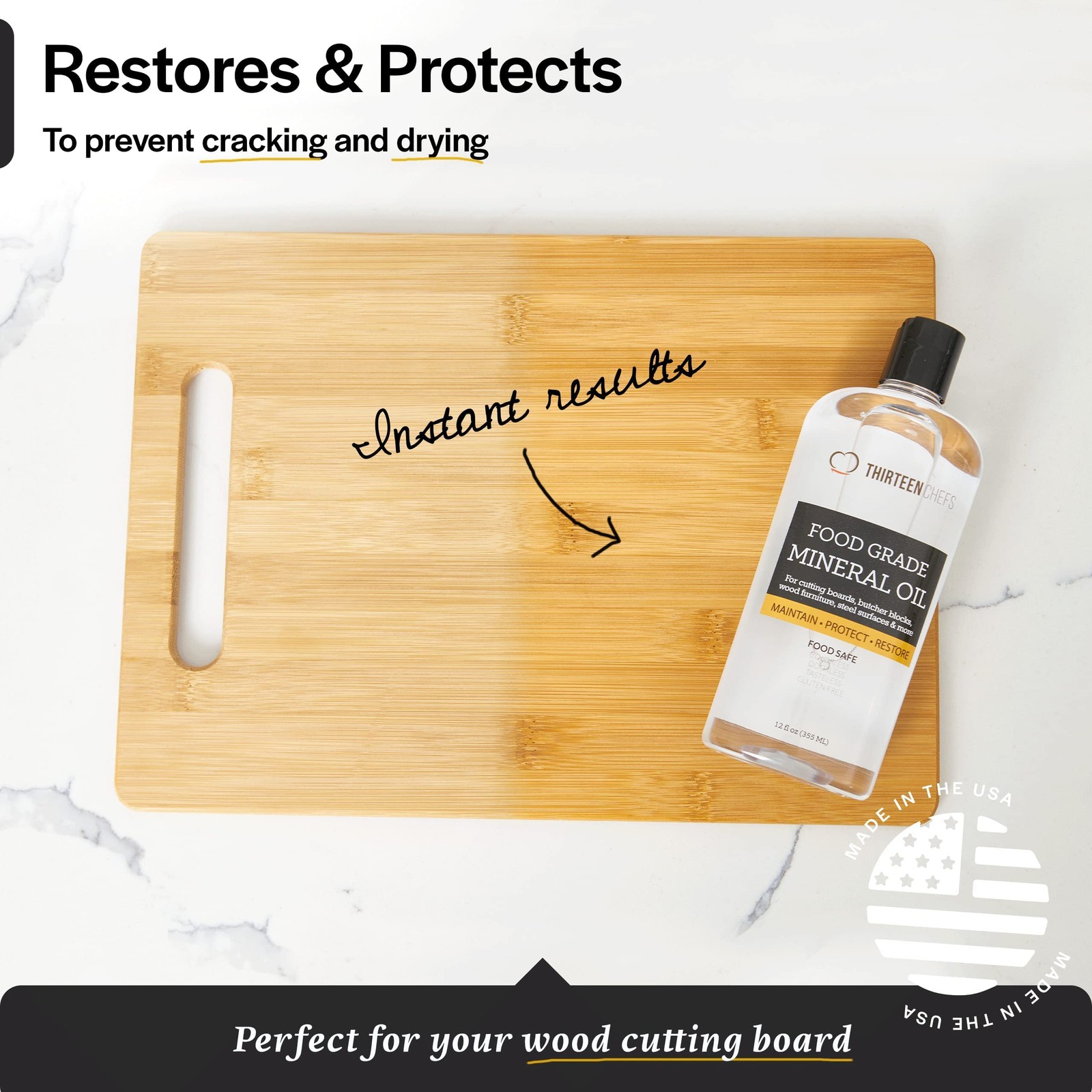 Mineral Oil – 8 oz Food Grade Conditioner for Wood Cutting Board, Countertop & B