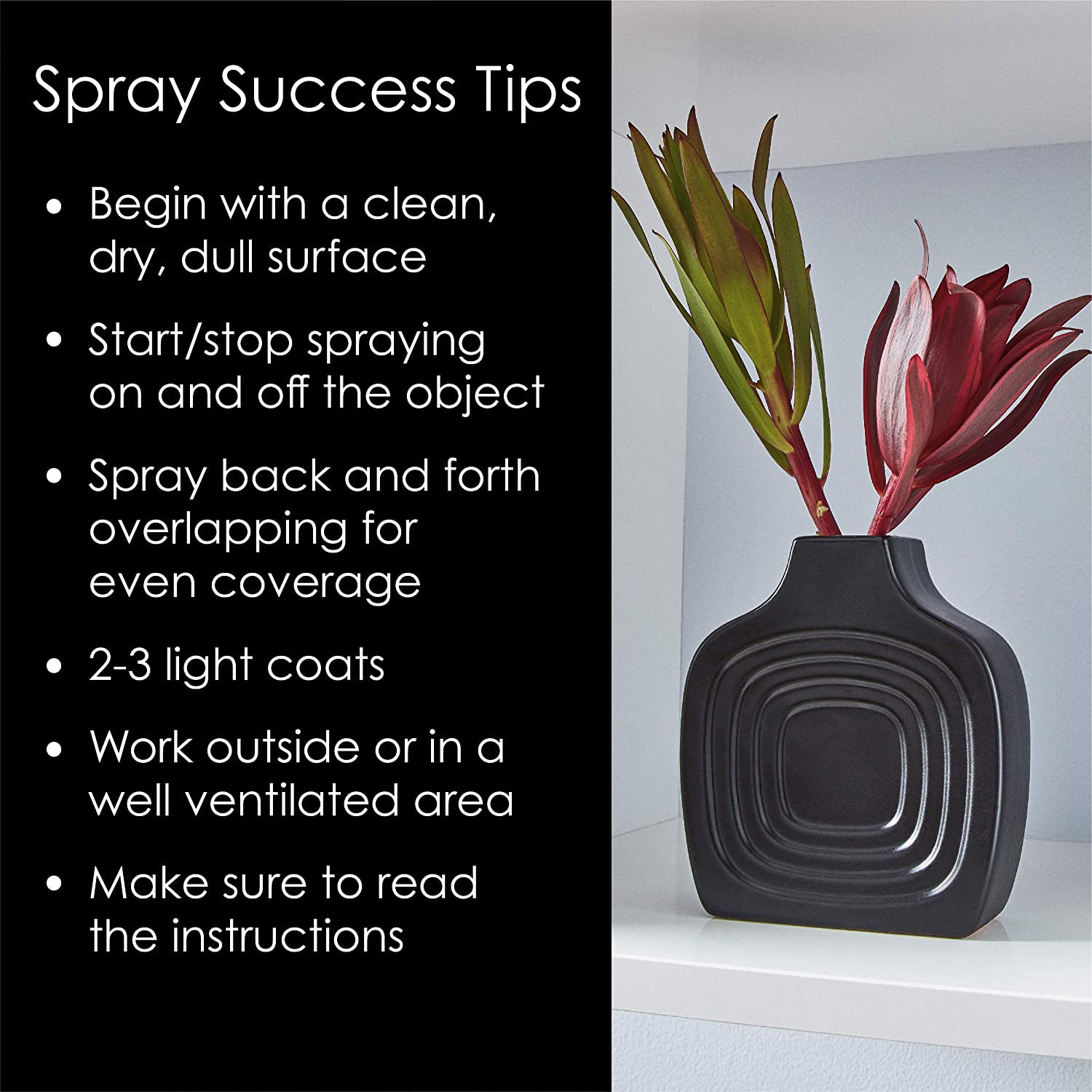 Krylon Fusion All-In-One Spray Paint for Indoor/Outdoor Use, Gloss Black , 12 Oz