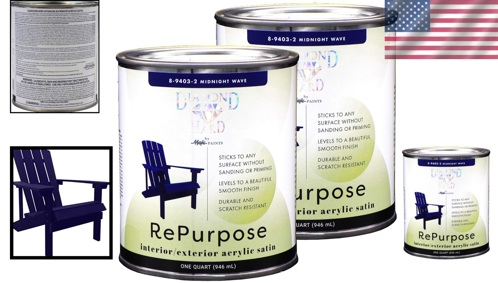 All-Purpose Satin Repurpose Paint – Midnight Wave