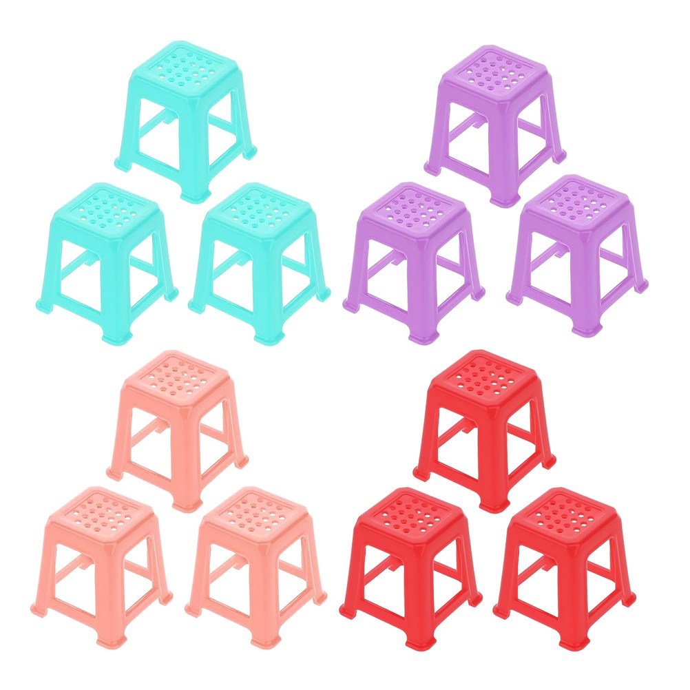 12Pcs Durable Mini Canvas Stands Plastic Paint Riser Set Assorted Colors for Art