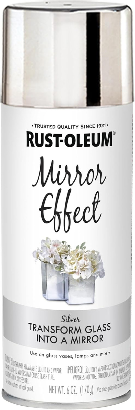 Rust-Oleum 301494 Specialty Mirror Spray, 6 Oz, Silver
