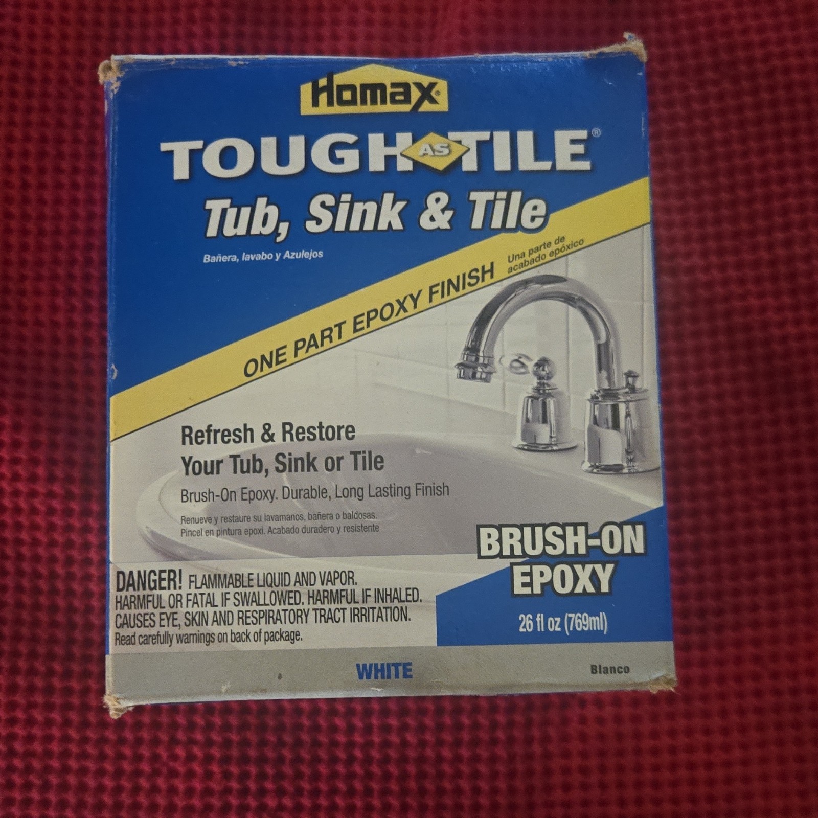 Homax Tough As Tile Brush-On Epoxy for Tub Sink Tile White 26 fl oz