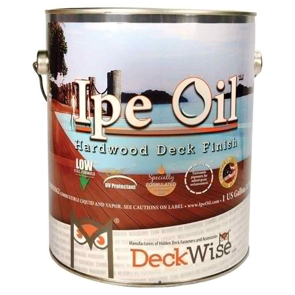 DeckWise Ipe Oil 1 Gal Hardwood Deck Stain Exterior Fence Siding Waterproof UV