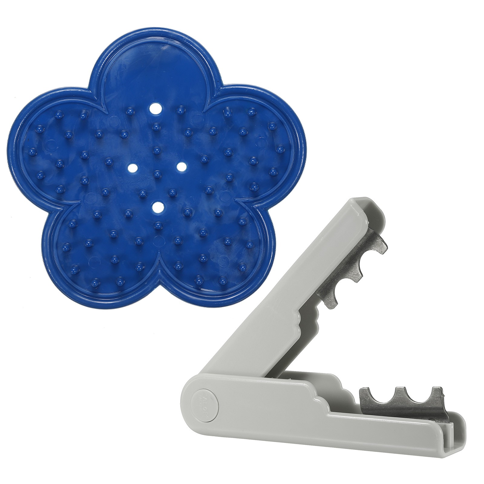 2pcs Rose Stem Leaf Thorn Stripper Remover Tool Stripping Kit Gray, Blue