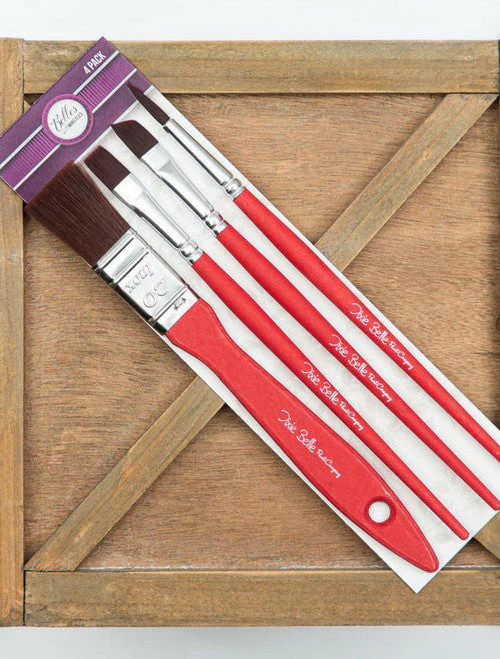 4pk Artist Brushes | Synthetic Brush | Dixie Belle Paint