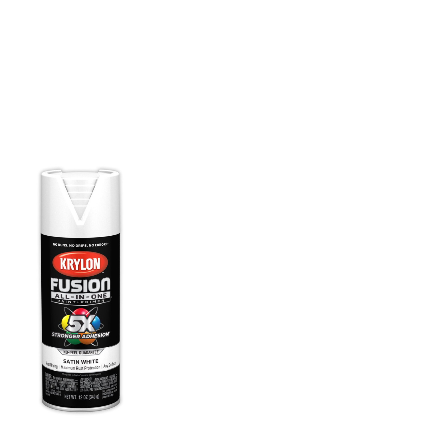 Krylon Fusion All-In-One, Satin, White, 12 oz, 6 PACK