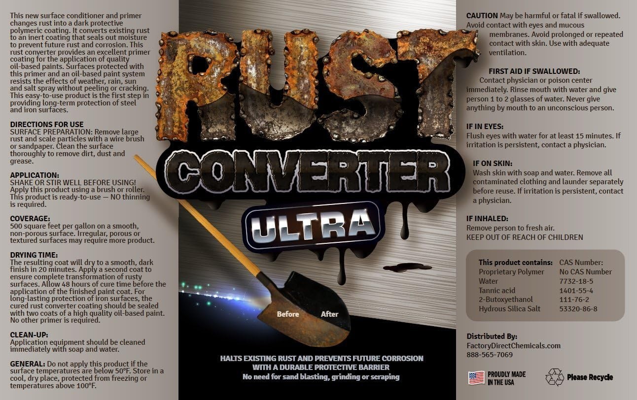 Rust Converter Spray, 1 Gallon, Matte, Multi-Color, Rust Resistant