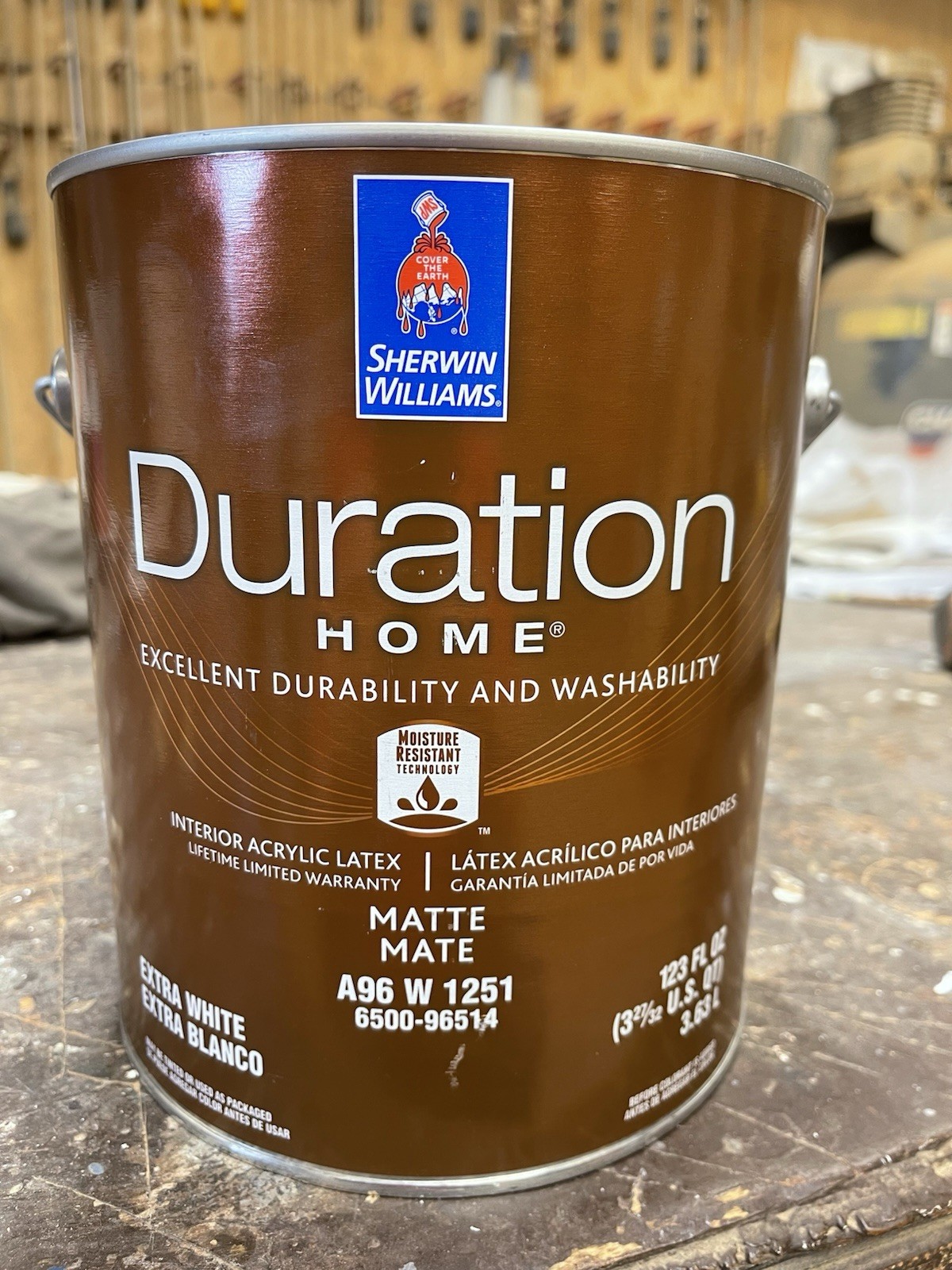 1 Gallon Sherwin Williams Duration Interior Matte Paint/ 7632 Modern Gray
