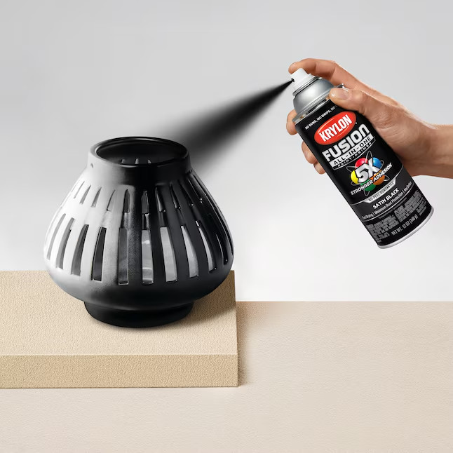 4 Pack Krylon Fusion All In One Spray Paint Matte Black 12oz K02754007 New
