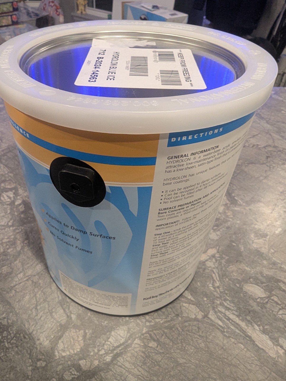 Olympic Hydrolon Pool Paint 712 Blue Ice 1 Gallon- Brand New & Sealed
