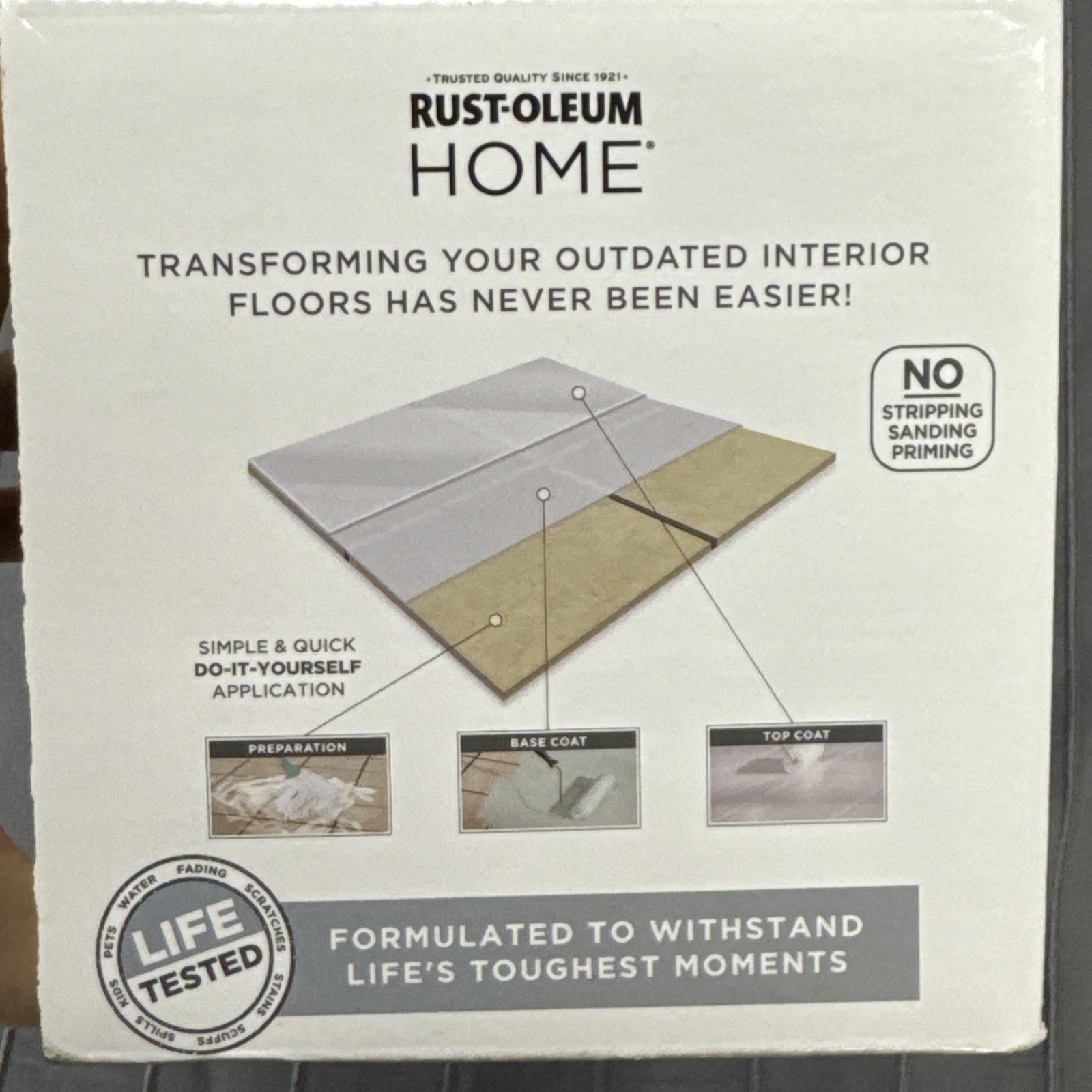 Rust-oleum Home Interior Floor Coating Kit, Aged Gray, Covers 100 SQ FT