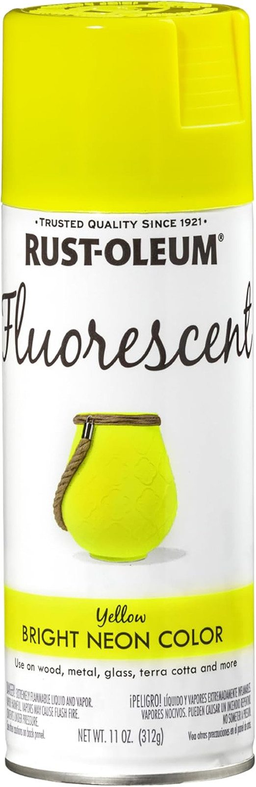 342571 Specialty Fluorescent Spray Paint, 11 Oz, Yellow