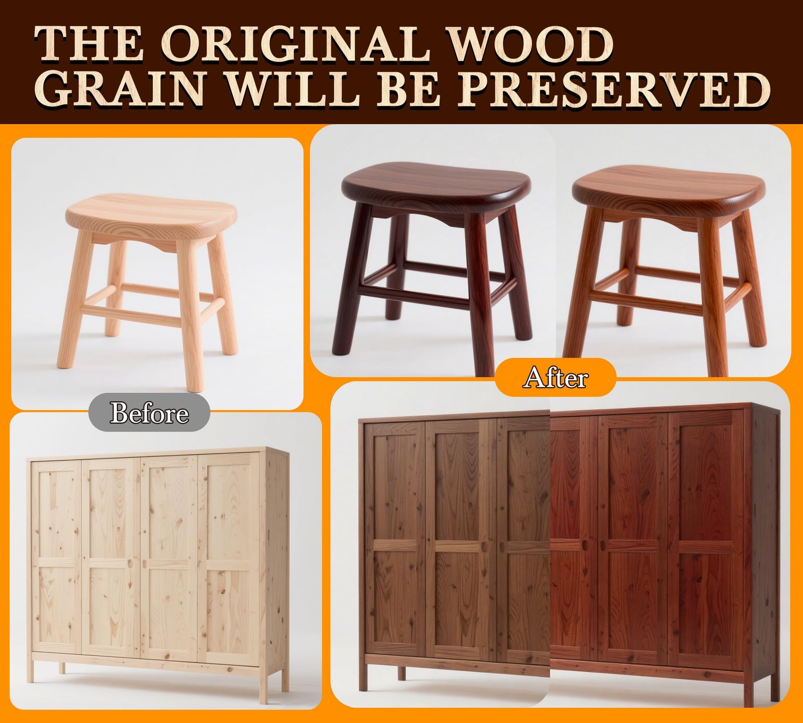 Wood Stain 8.5oz – Golden Oak | Water Based Furniture Stain & Wood Varnish fo…