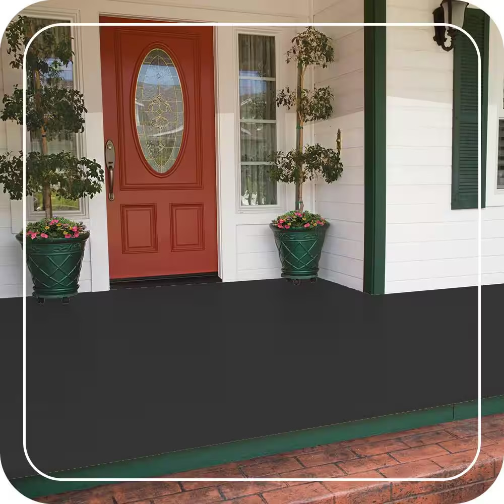 5 Gal. Black Low-Lustre Enamel Interior/Exterior Porch and Patio Floor Paint