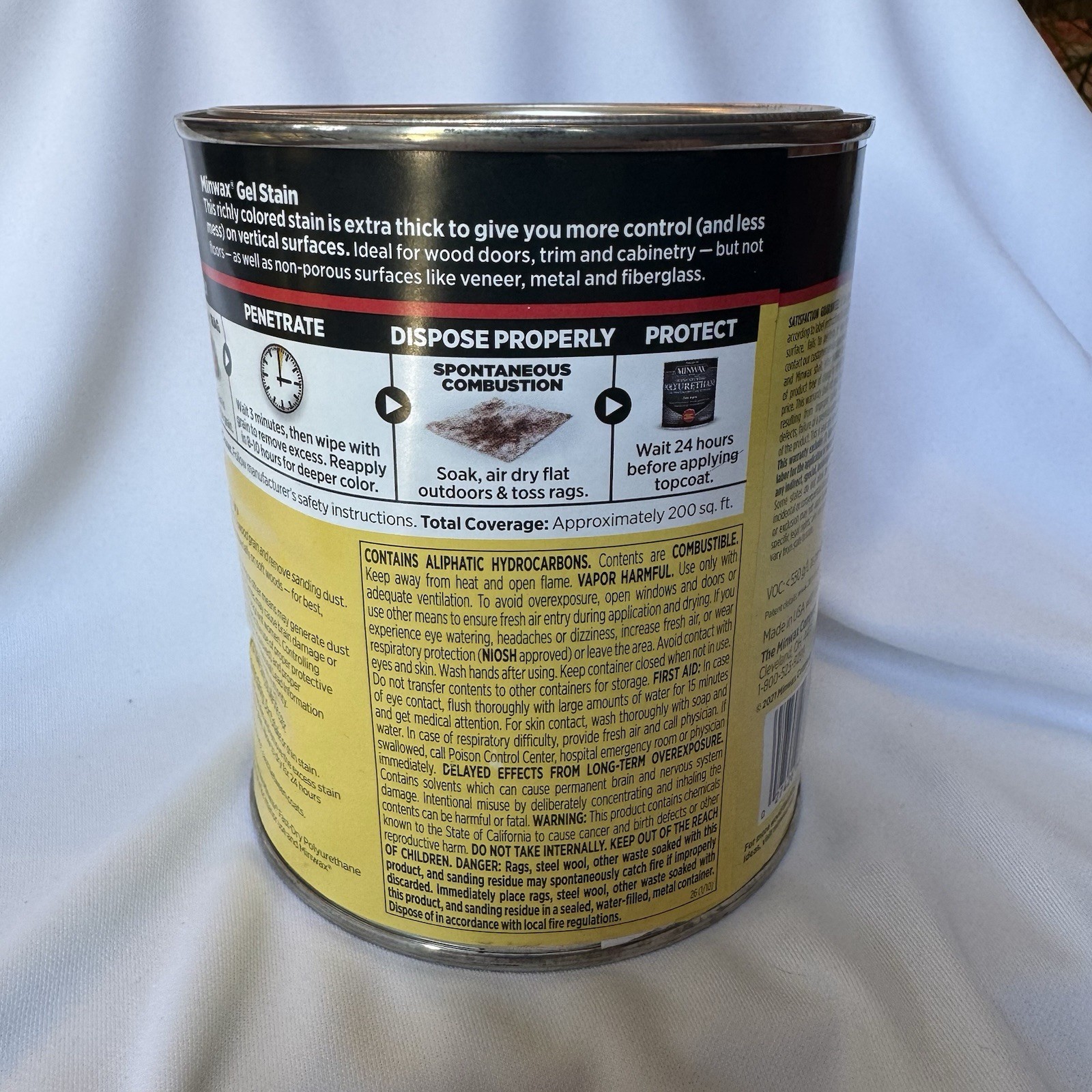 Minwax Gel Stain Multi-Surface Honey Maple 1 Quart New Sealed DENTED CAN HTF