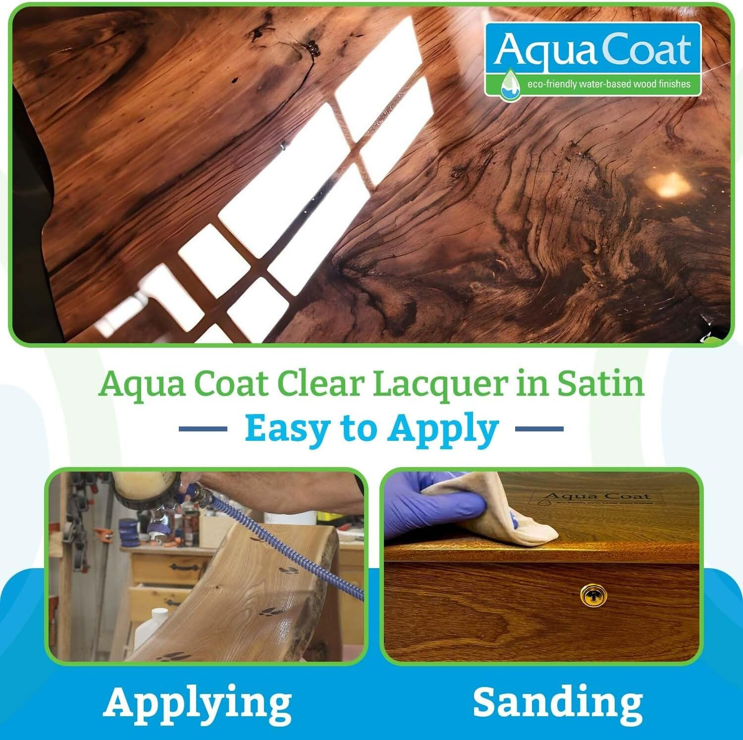 Clear Lacquer in Satin Finish – Premium Water-Based for Wood & Plastic – Self-Cr