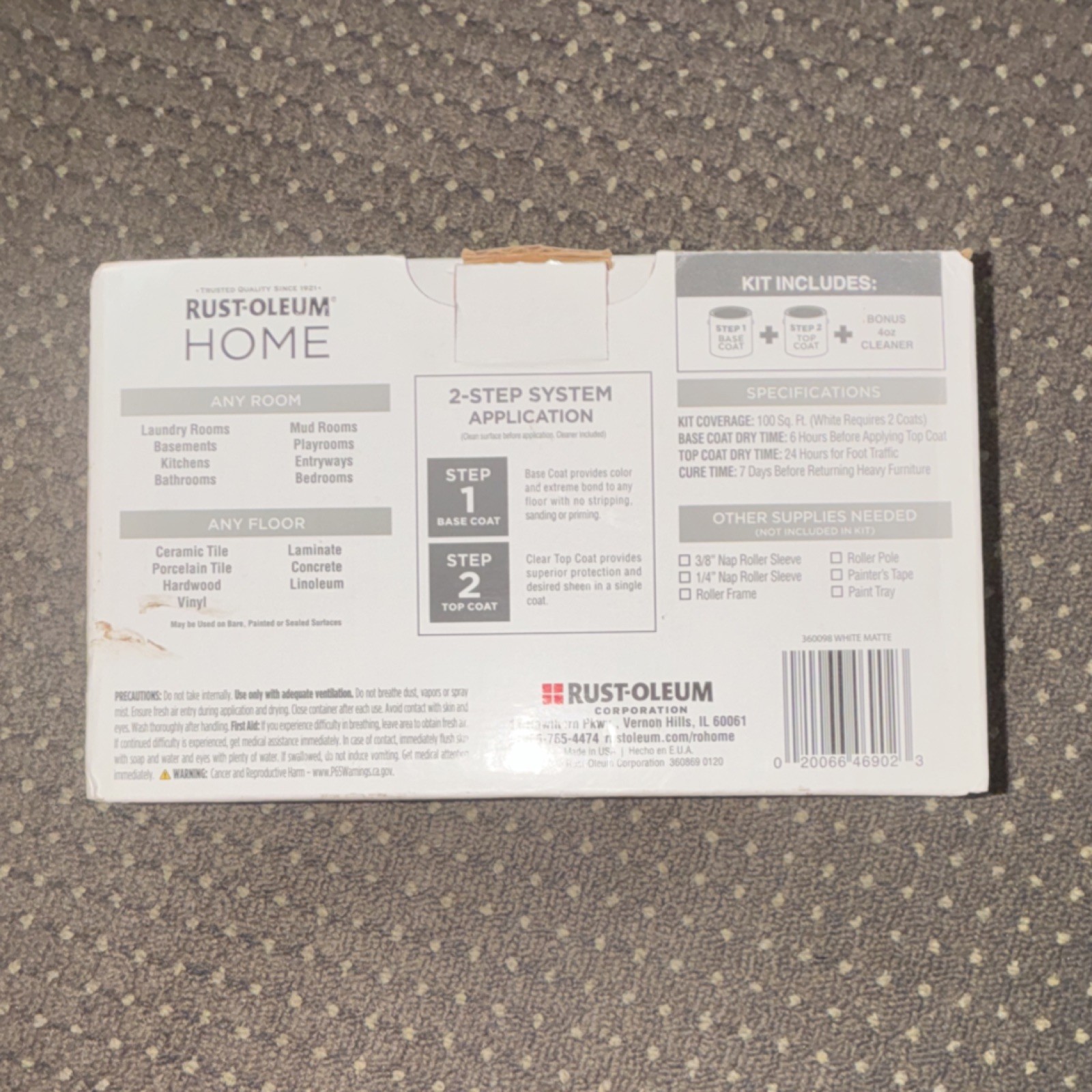 Rustoleum home floor coating