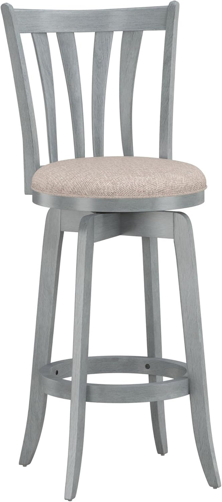Furniture Savana Wood Bar Height Stool, 30″ High, Blue Wire Brush