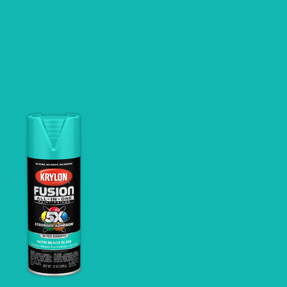 All Surfaces Rust Protection Beach Glass Satin Spray Paint + Primer 12 Oz