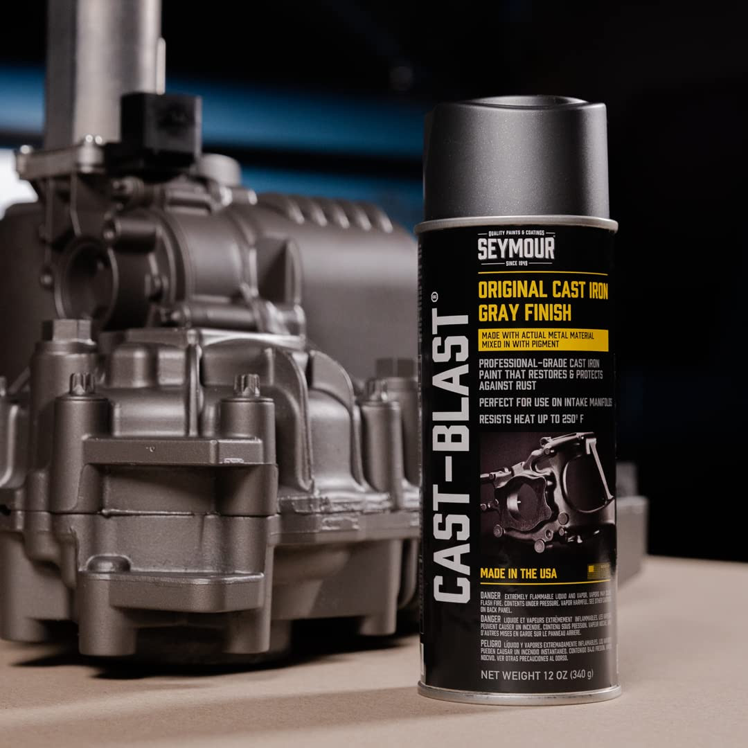 Seymour Cast Blast 12 Ounce Heat Resistant Engine Paint for Cast Iron Aluminum