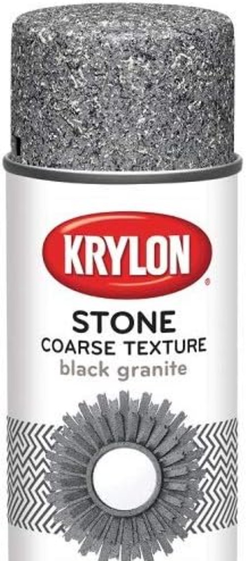 Coarse Stone Texture Finish Spray Paint, Black Granite, 12 Ounce