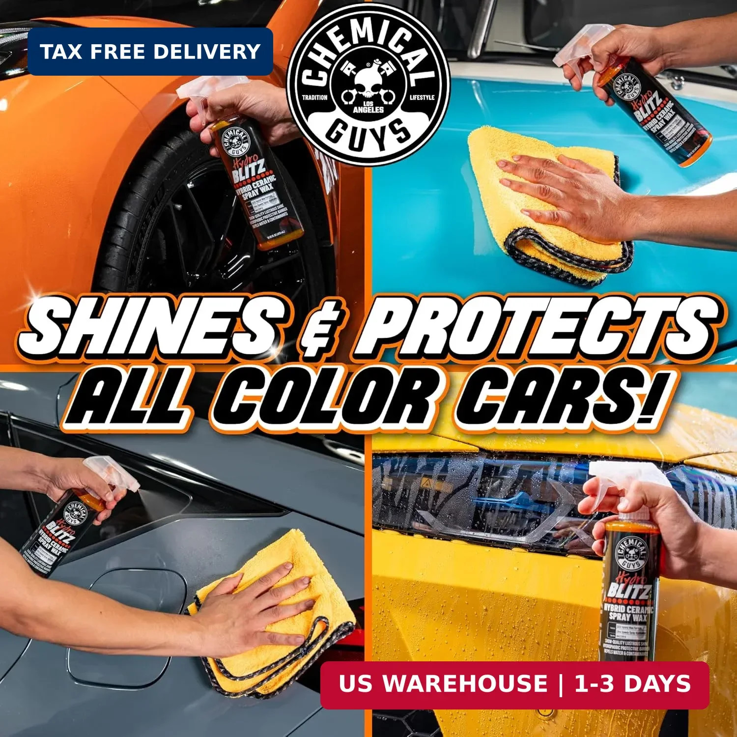 Chemical Guys HydroBlitz Ceramic Spray Wax with Carnauba – Hybrid Car Wax Spray