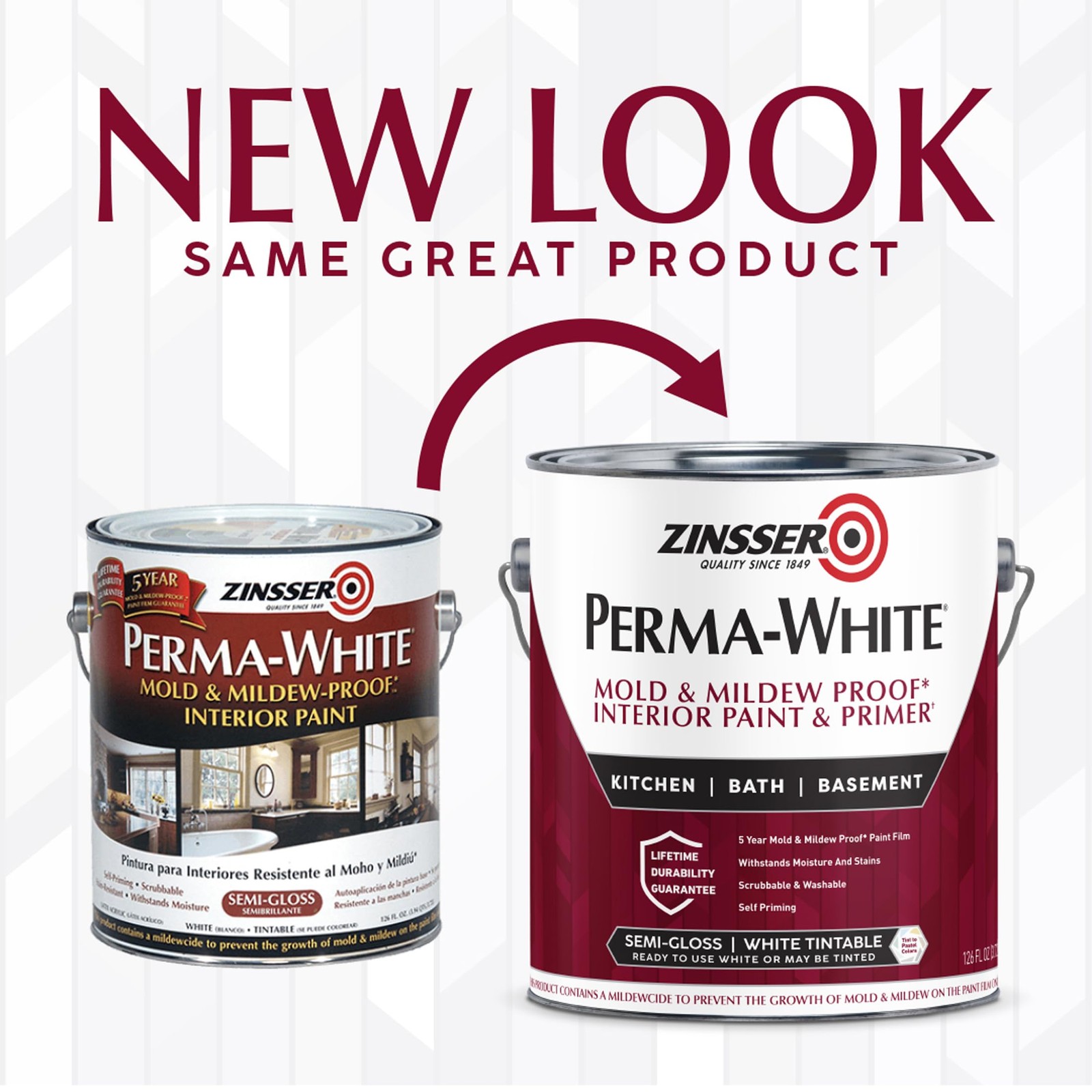 Perma-White Proof Interior Paint Gallon Semi-Gloss White 2 Pack 2761-2PK