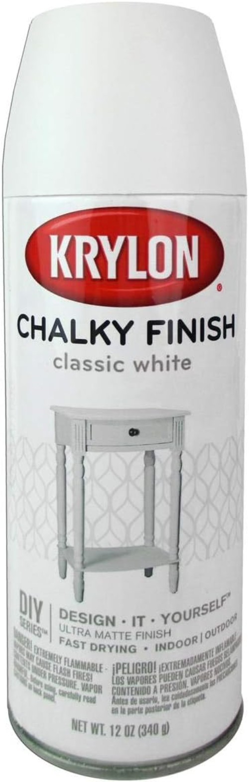 Ultra Matte Classic White Spray Paint – 12 Ounce, Perfect for Crafts and Decor