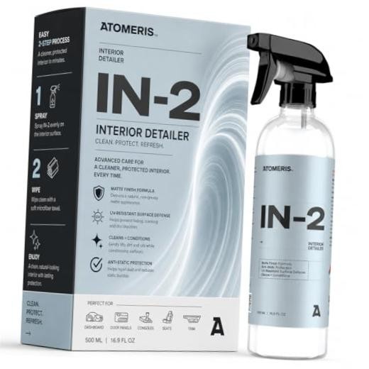 Atomeris IN-2 Interior Detailer Spray – 16.9 fl oz – Factory-like Finish,