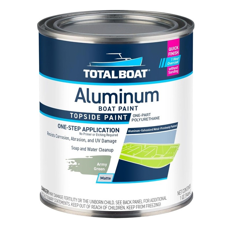 Aluminum Marine Paint Low Sheen Fast Drying UV Scratch Resistant Outdoor Use