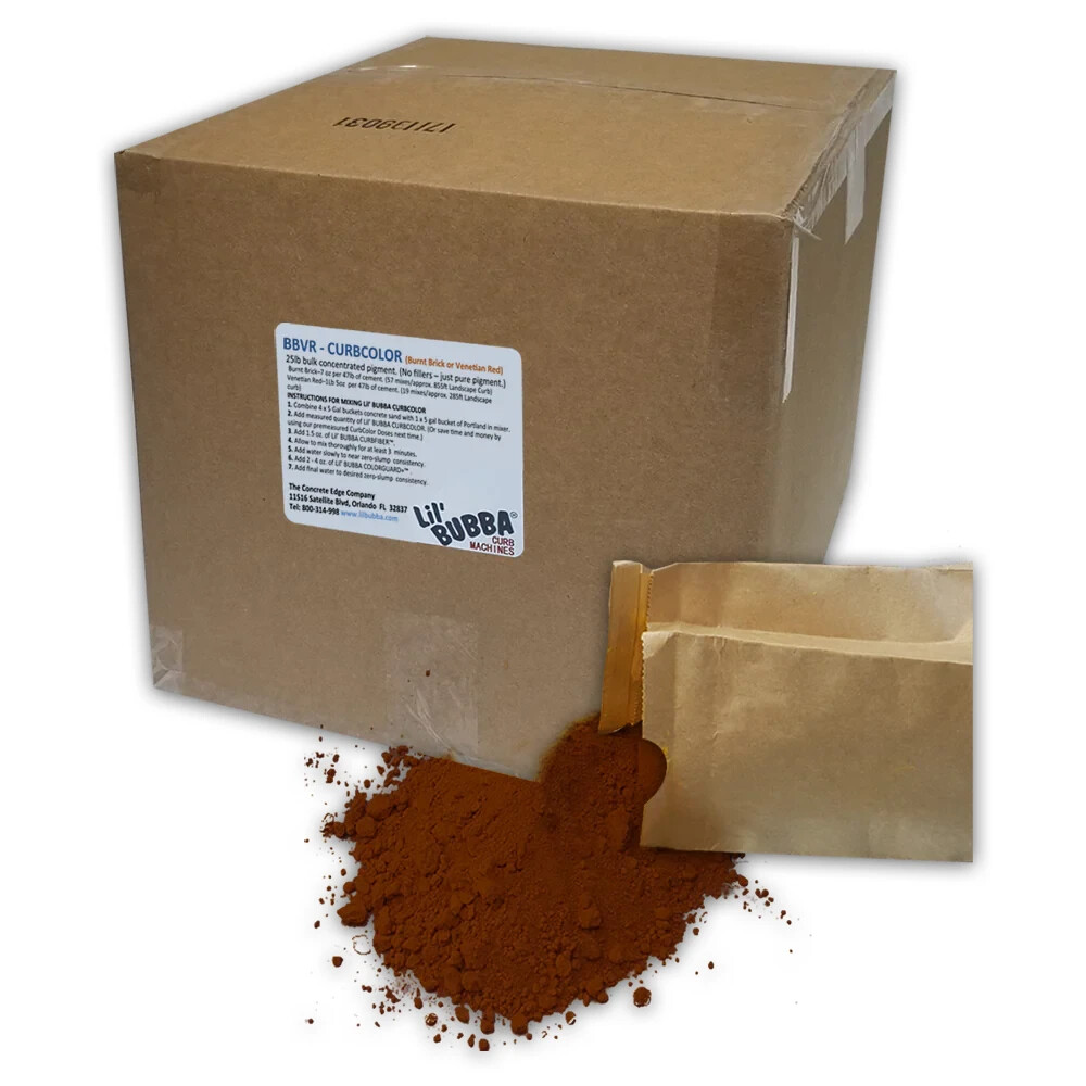 CurbColor™ – 45 Dose Box – Burnt Brick/Venetian Red – Pigment for Landscape Curb