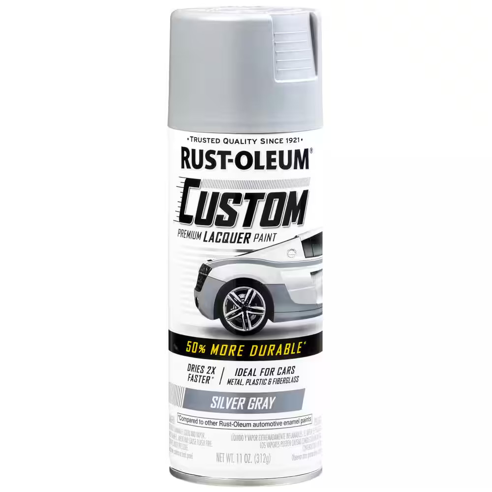 11 Oz. Matte Silver Gray Custom Lacquer Spray Paint (6-Pack)