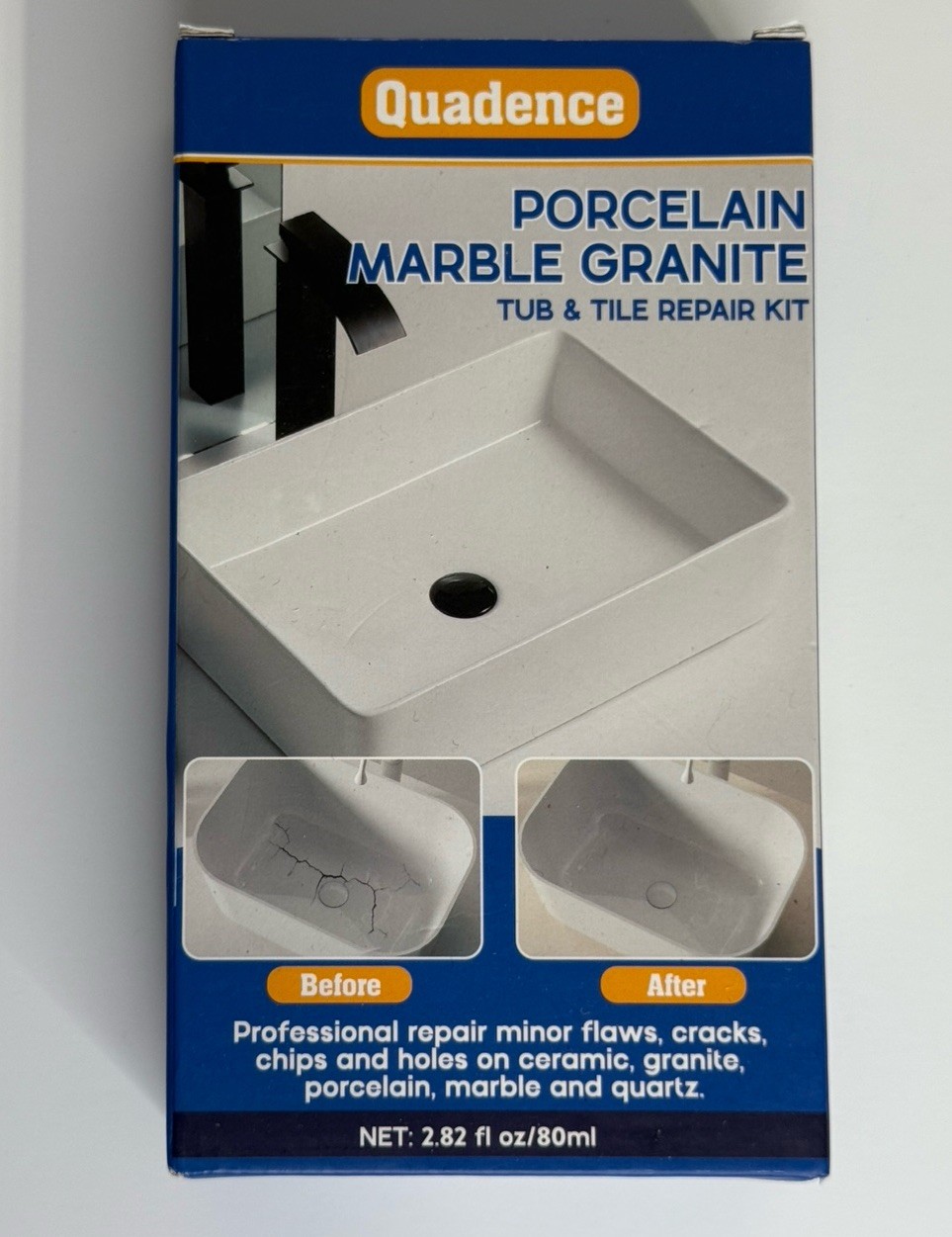 Quadence Porcelain Marble Granite Tub & Tile Repair Kit