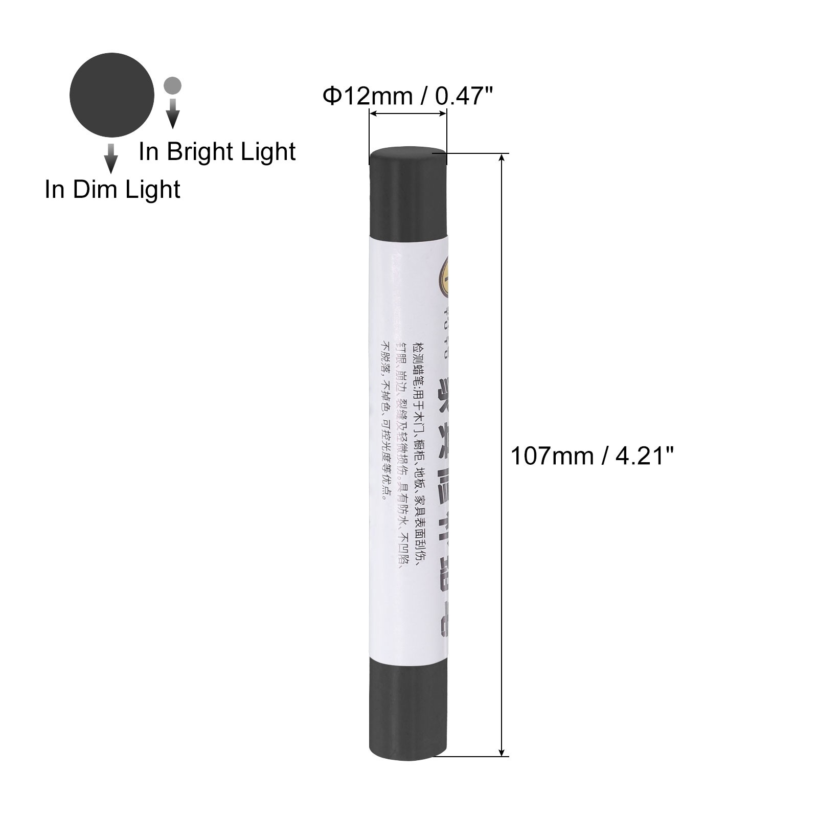 3Pcs Furniture Repair Crayons Wax Filler Stick Pen Marker Night Gray