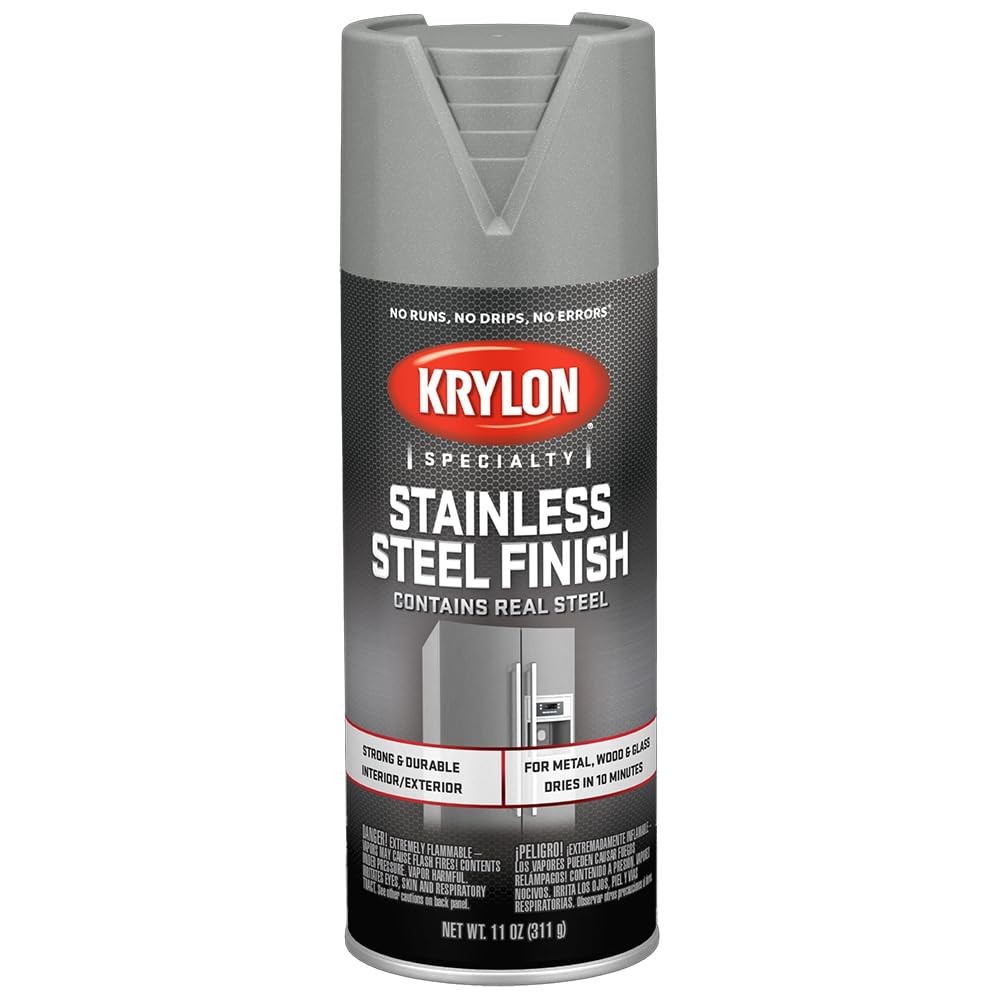 Krylon K02400777 General Purpose Metallic Spray Paint, Stainless Steel, 11 Oz